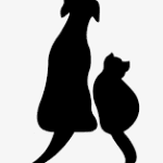 cat & dog silhouette 1